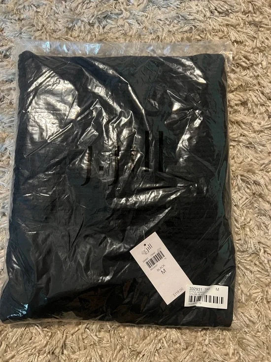 J. Jill Black Sweater-Trimmed Cowl-Neck Dress - Black - Picture 5 of 6